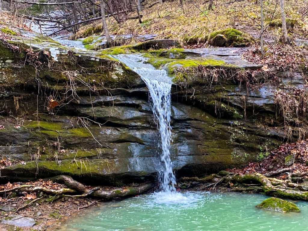 rebman trail waterfall Ferne Clyffe State Park