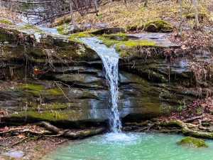 rebman trail waterfall Ferne Clyffe State Park