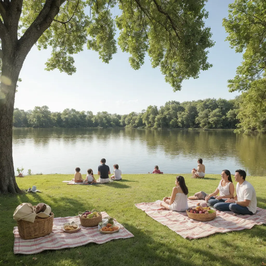 Families picnicking by the lake - Parksguidance Official
