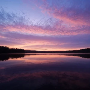 Sunset Over Stonelick Lake Capture the stunning sunset reflecting on the lake's calm waters, ideal for evening relaxation. - Parksguidance Official