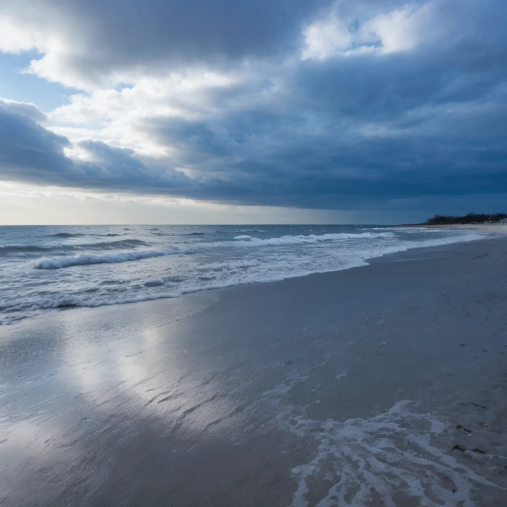 winter quiet solitude on a serene empty beach at Island Beach State Park. - Parksguidance Official