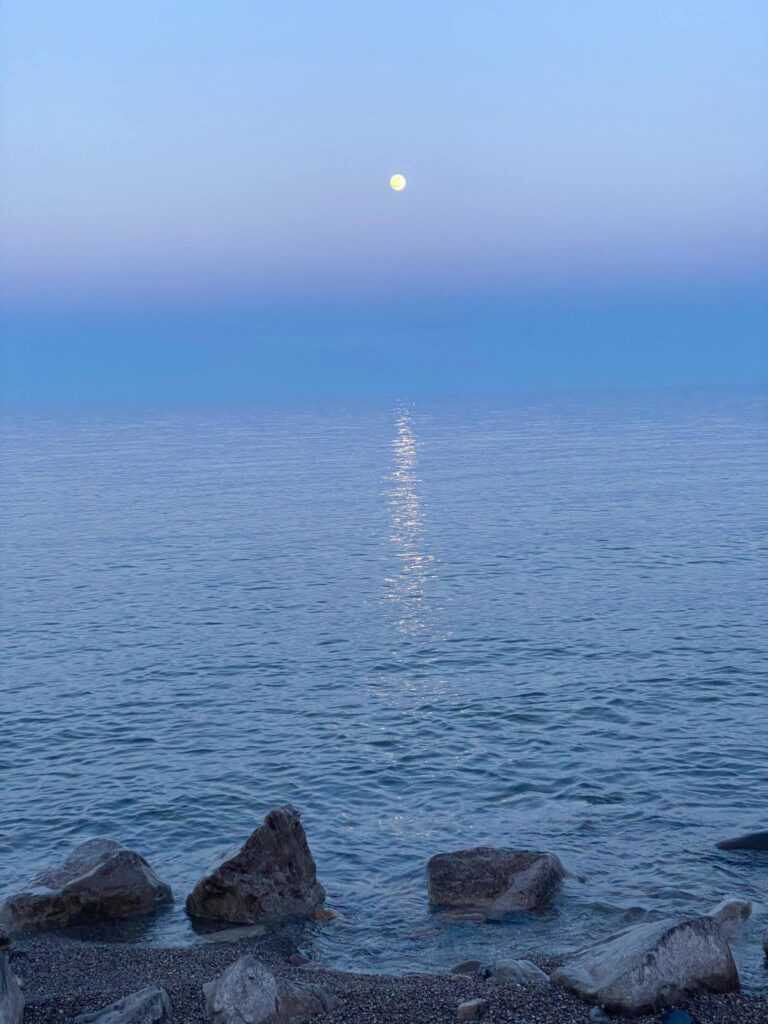 Harrisville State Park sea side moon