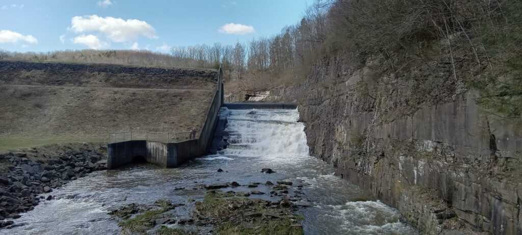 Lackawanna State Park dam waterfall